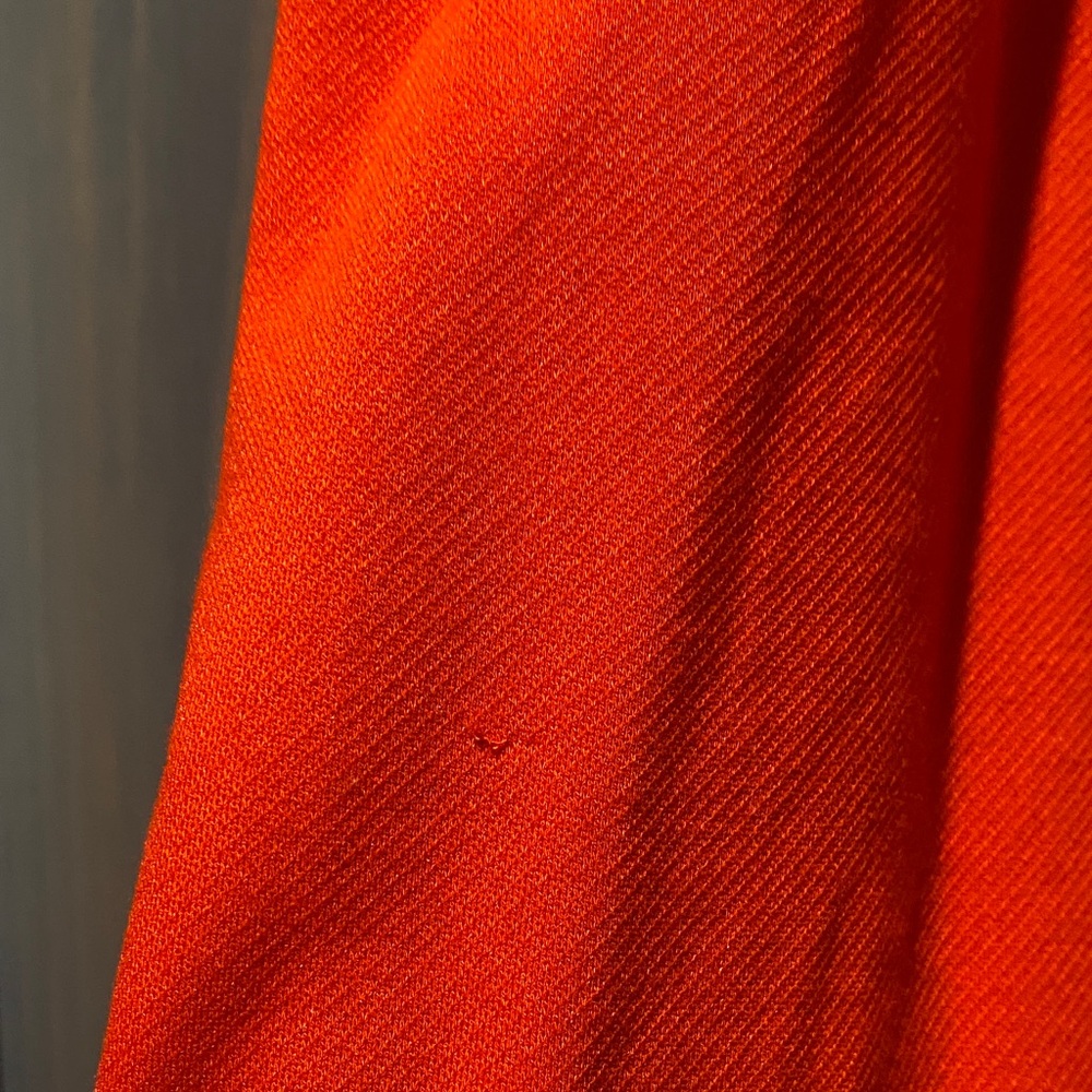 Ann Taylor Bright Orange Double-Button Pencil Skirt - Picture 5 of 8